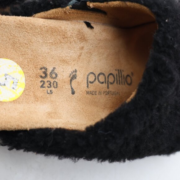 Birkenstock Papillio Namica Teddy Women's EU Size 36 Black Wedge Shearling Upper - Picture 3 of 9